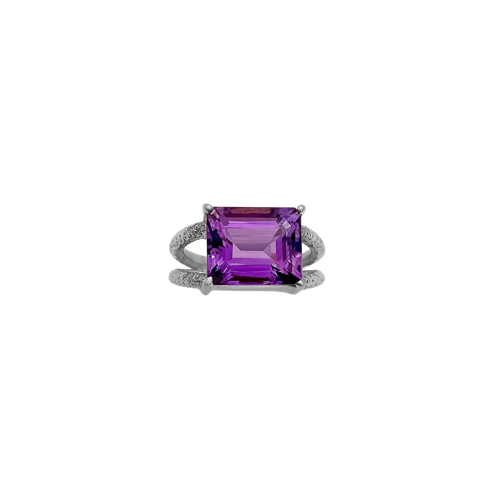 Natural Amethyst Gemstone 925 Solid Sterling Silver Handmade Rings Jewelry