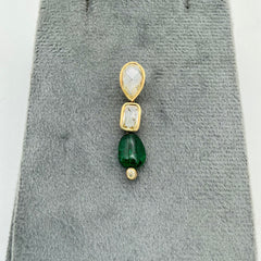New Arrival Emerald And Diamond 18k Solid Yellow Gold Handmade Pendant Jewelry