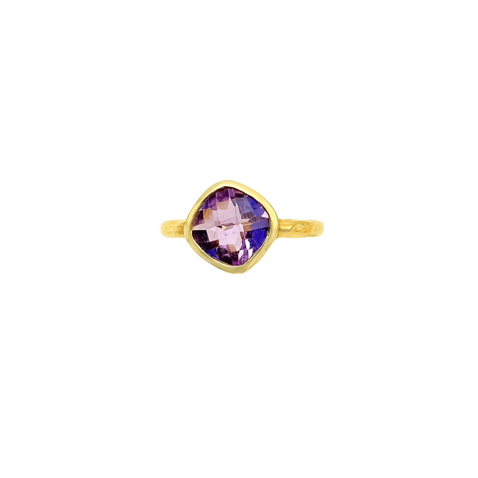 Natural Amethyst Gemstone 925 Sterling Silver Rings Jewelry