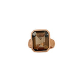 9.48CT Natural Smoky Quartz 925 Solid Sterling Silver Rings Jewelry