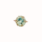 Round Cut Green Amethyst 925 Sterling Silver Rings Jewelry