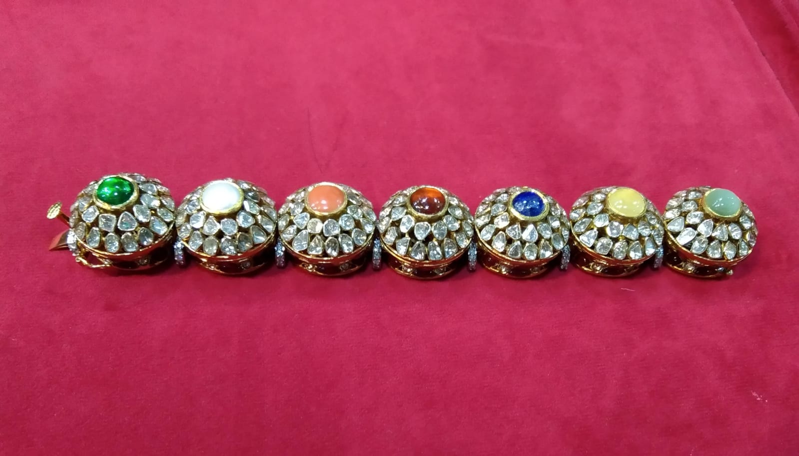 Blue Sapphire, Emerald And Multi Gemstone Yellow Gold Handmade Tennis Bracelets Jewelry