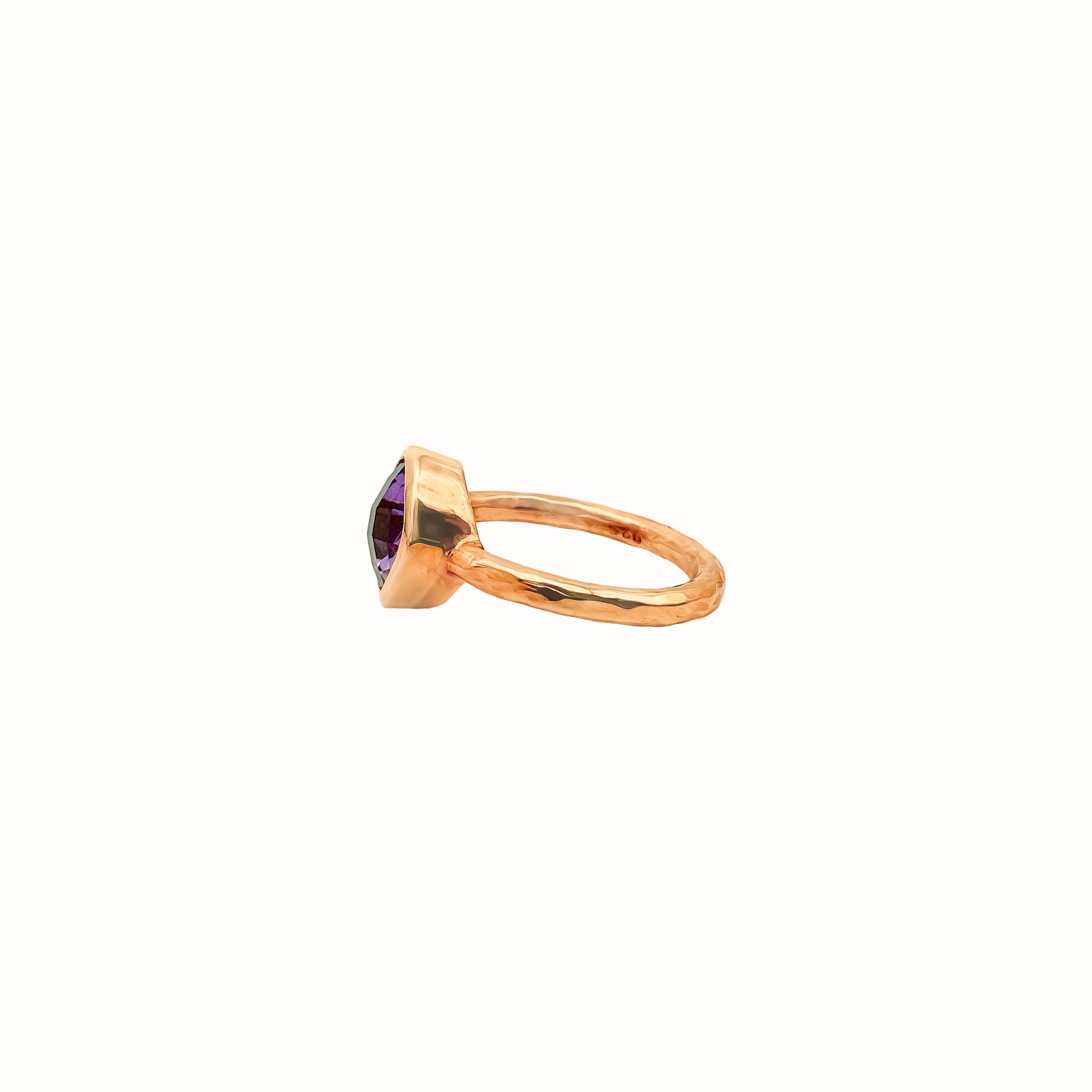 Natural Amethyst Gemstone 925 Sterling Silver Rings Jewelry