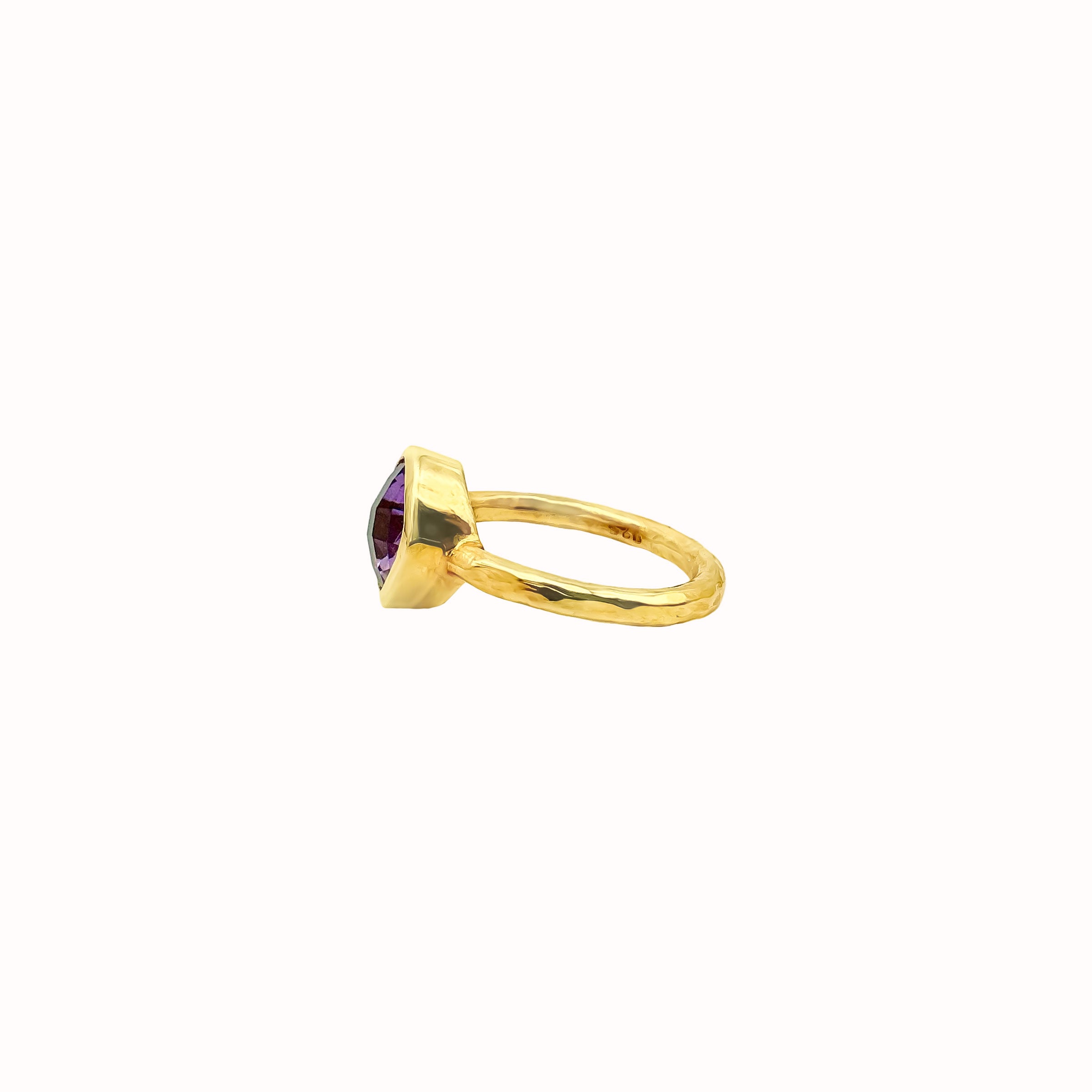 Natural Amethyst Gemstone 925 Sterling Silver Rings Jewelry