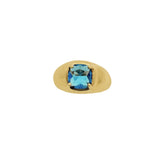 London Blue Topaz Gemstone 925 Sterling Silver Dome Rings Jewelry
