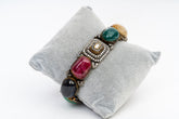 Polki Diamond And Multi Gemstone 925 Sterling Silver Victorian Bracelets Jewelry