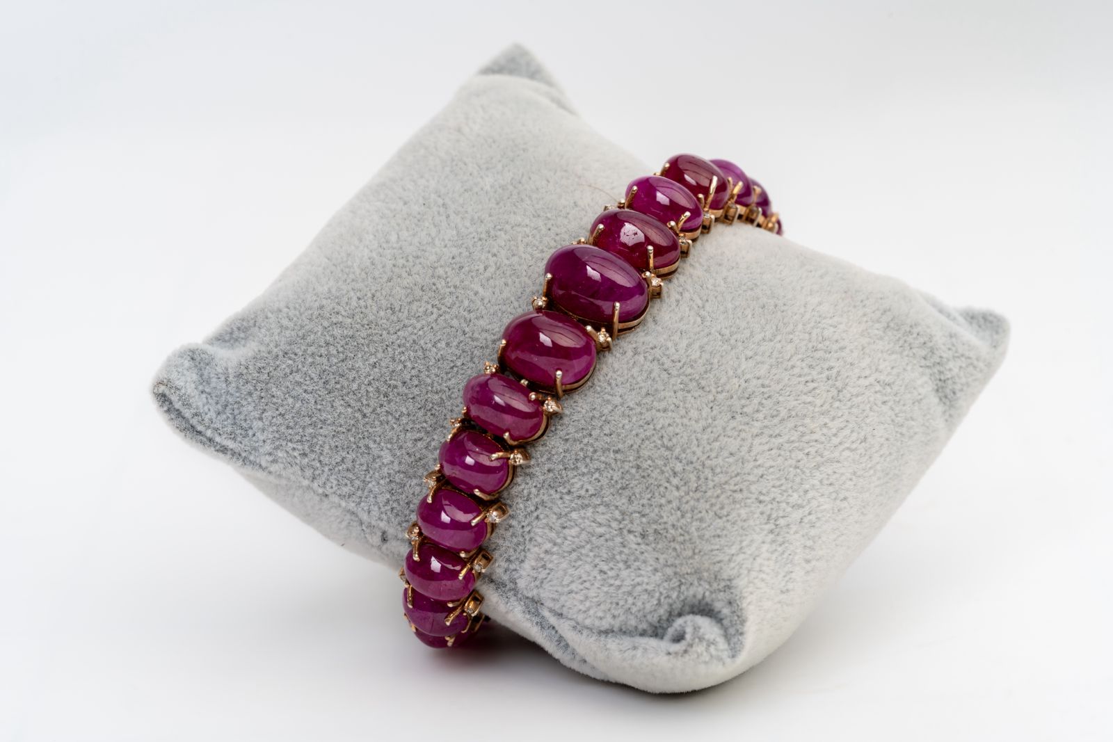 Precious Ruby, Emerald And Diamond 925 Sterling Silver Bracelets Jewelry