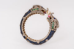 Precious Blue Sapphire,Emerald And Multi Gemstone Victorian Bracelets Jewelry