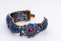 High Quality Ruby, Sapphire And Diamond Gemstone 925 Sterling Silver Bracelets Jewelry