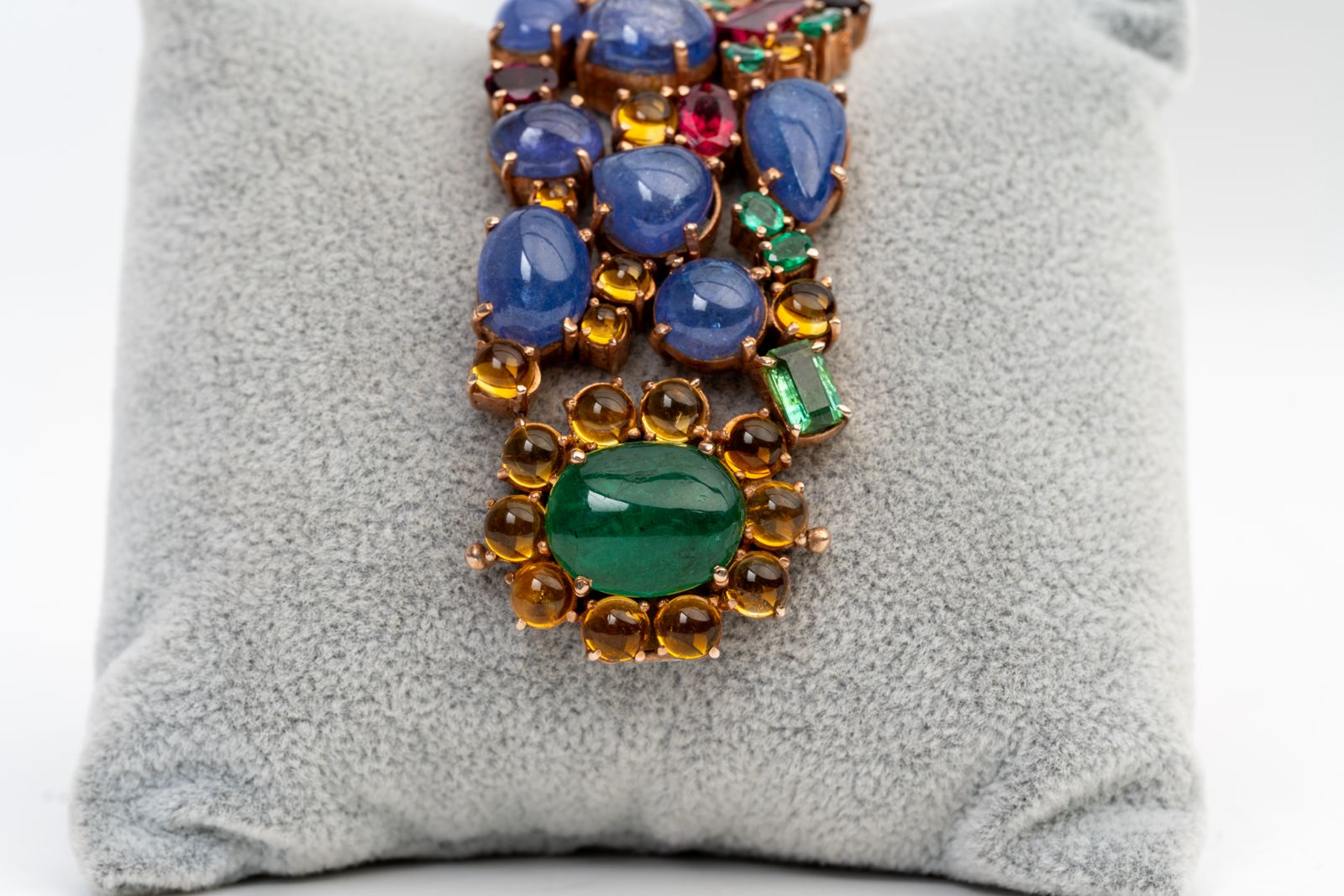 Natural Tanzanite, Emerald And Multi Gemstone 925 Sterling Silver Bracelets Jewelry