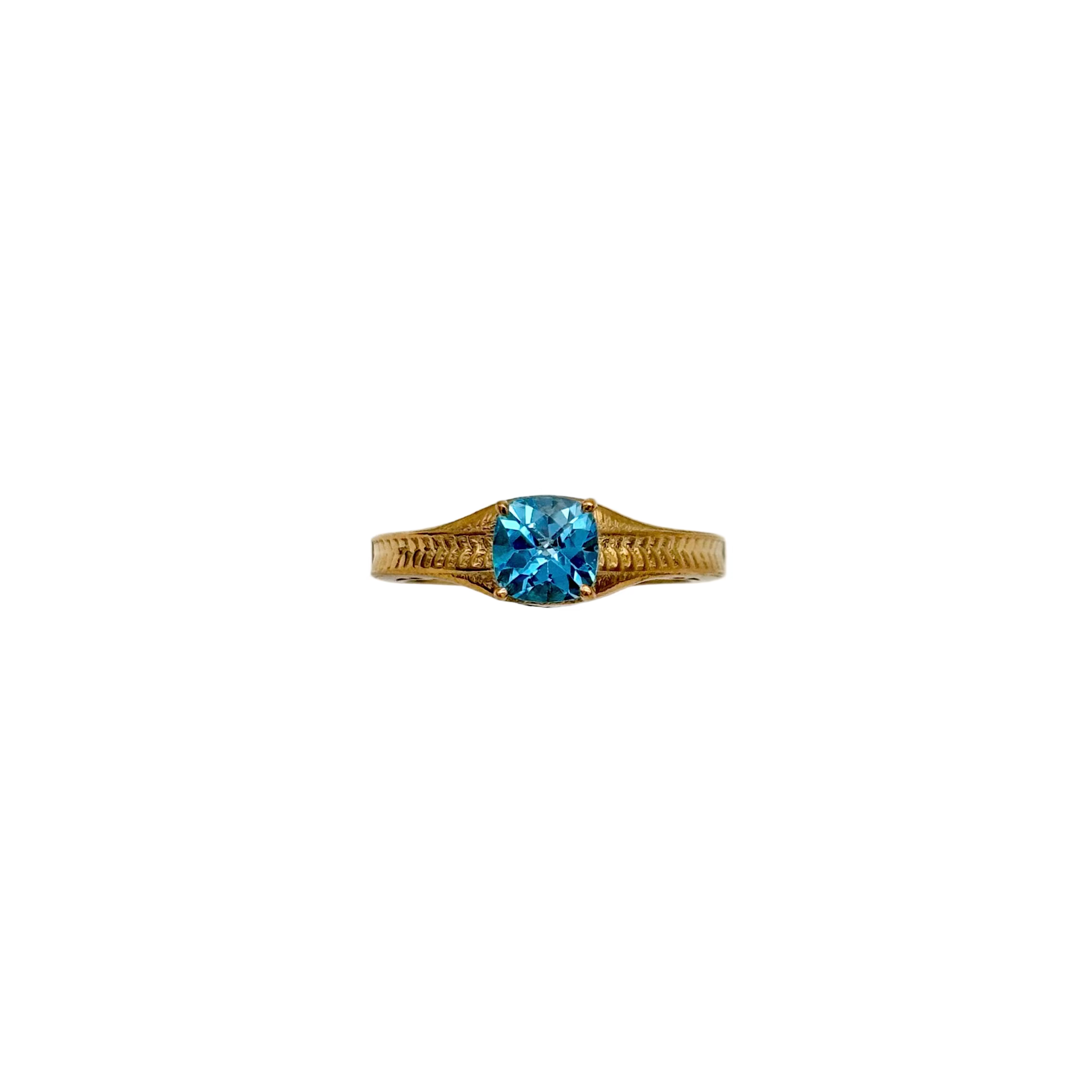 Natural Blue Topaz Gemstone 925 Sterling Silver Handmade Rings Jewelry