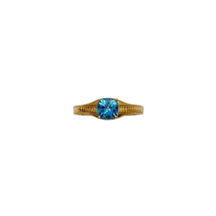 Natural Blue Topaz Gemstone 925 Sterling Silver Handmade Rings Jewelry