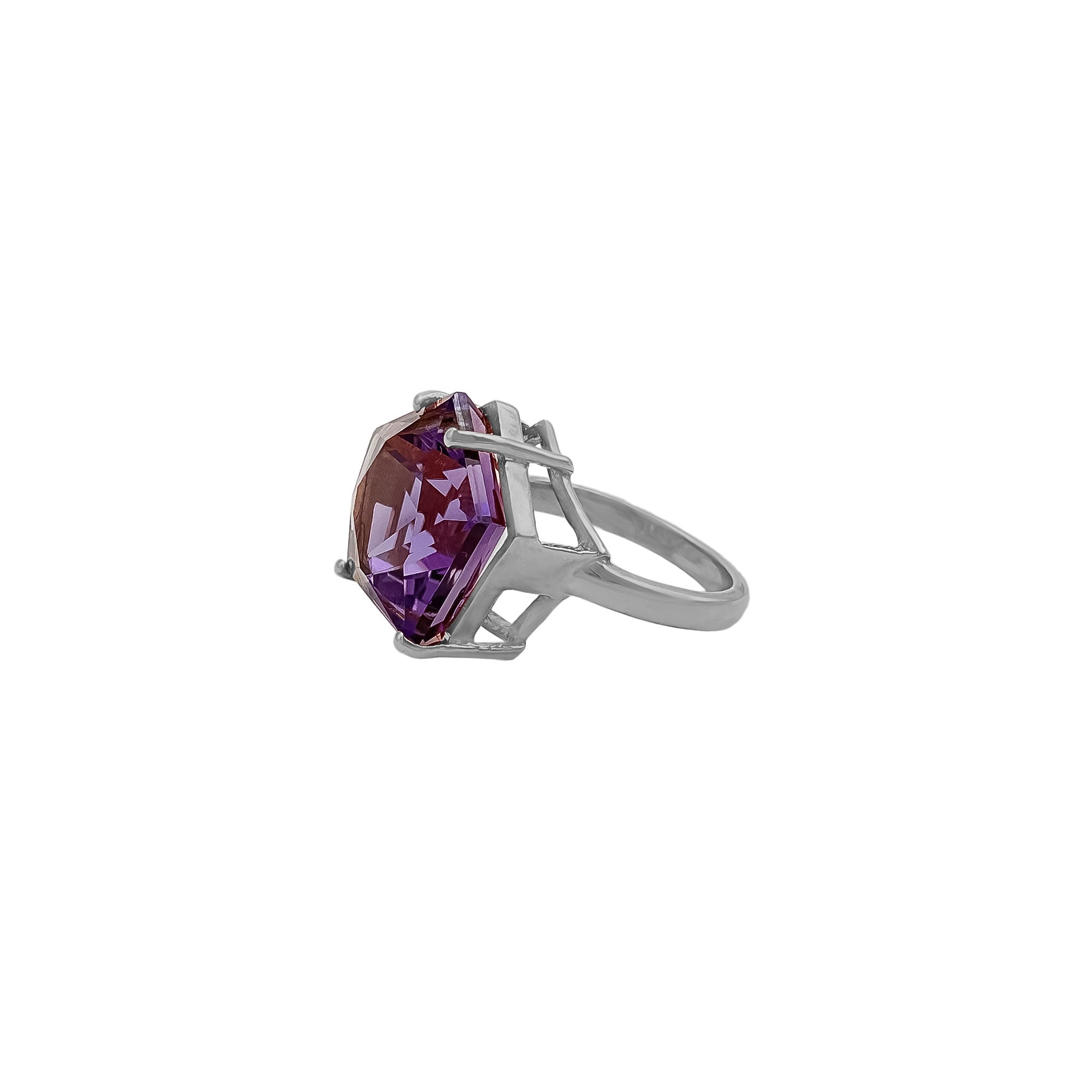 Natural Amethyst Gemstone 925 Solid Sterling Silver Handmade Rings Jewelry