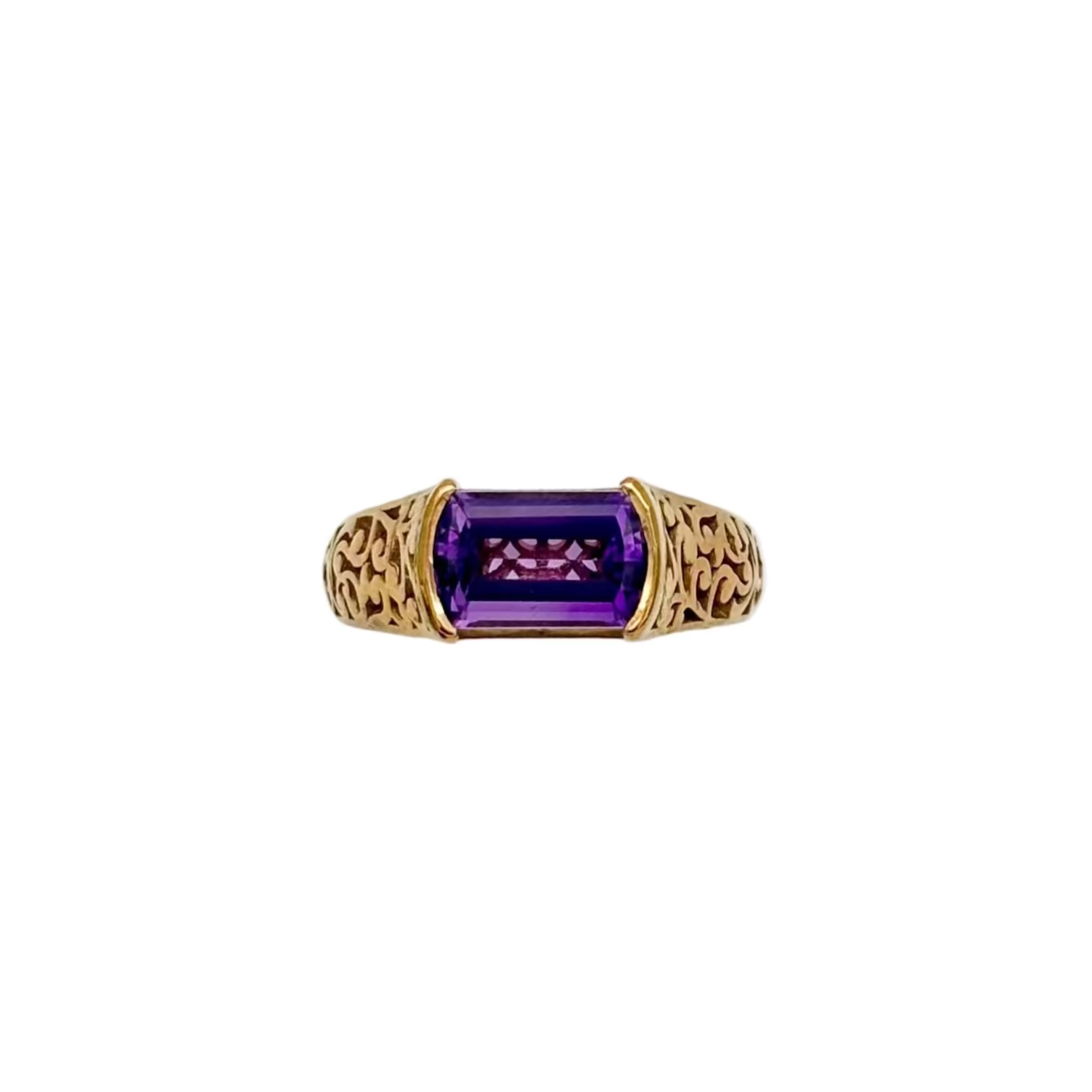 Natural Amethyst Gemstone 925 Sterling Silver Handmade Rings Jewelry