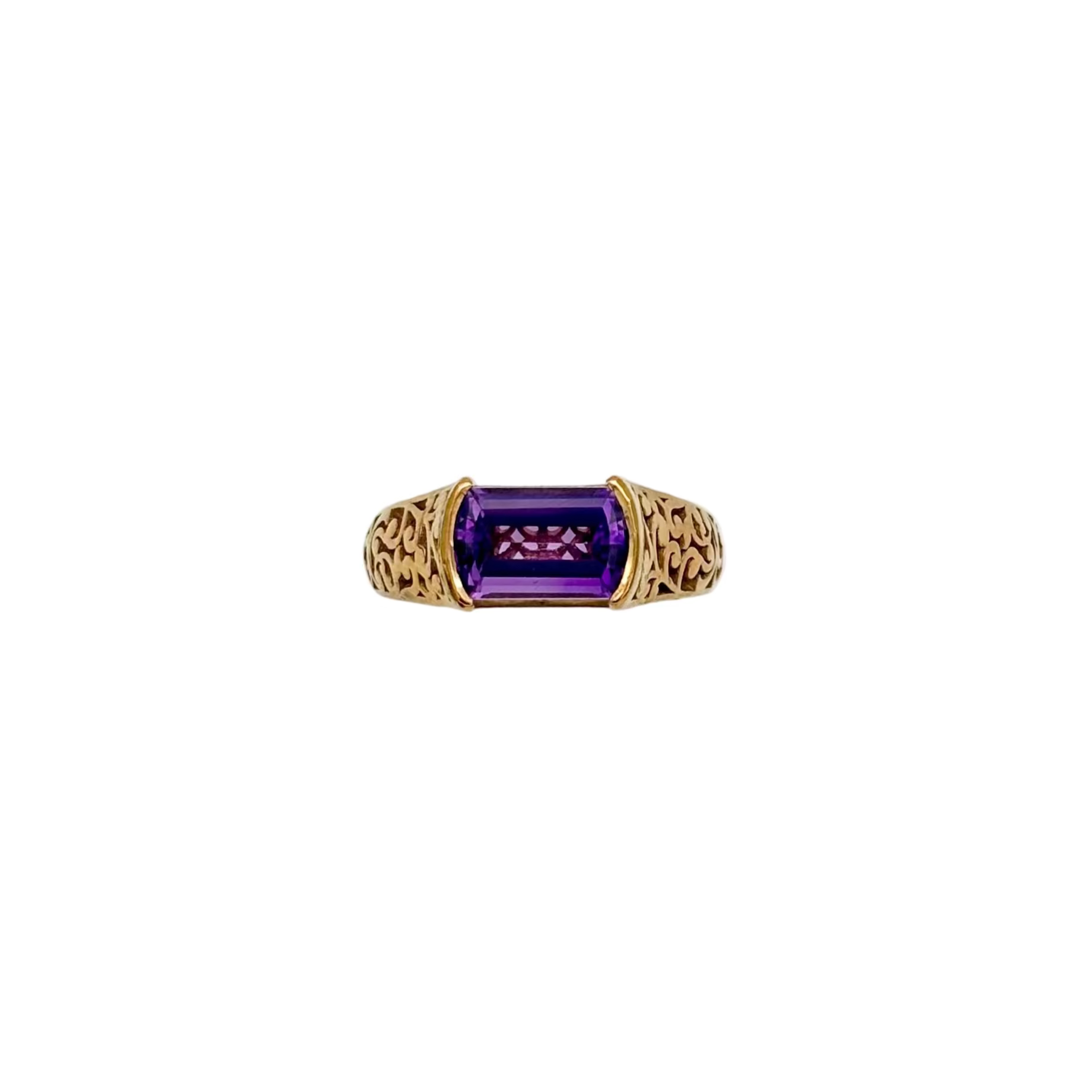 Natural Amethyst Gemstone 925 Sterling Silver Handmade Rings Jewelry