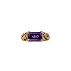 Natural Amethyst Gemstone 925 Sterling Silver Handmade Rings Jewelry