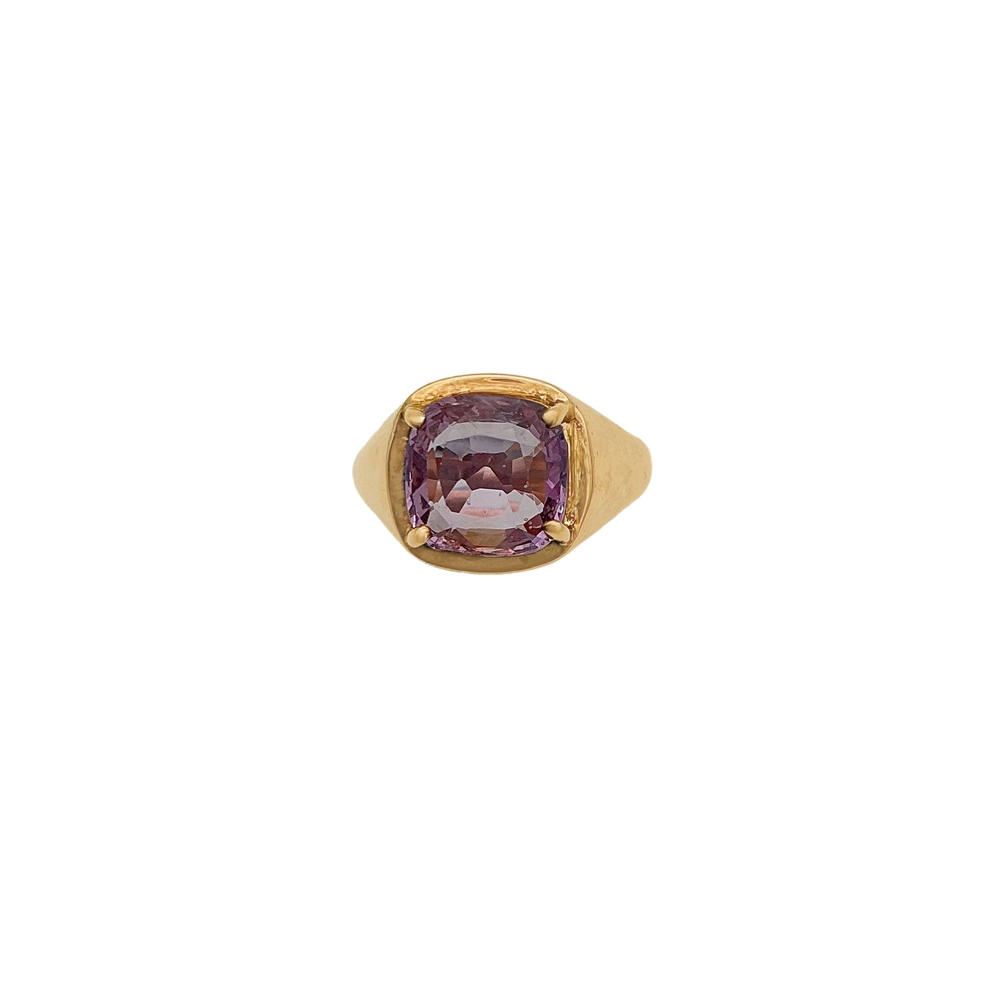 Natural Cushion Cut Pink Sapphire 925 Sterling Silver Rings Jewelry