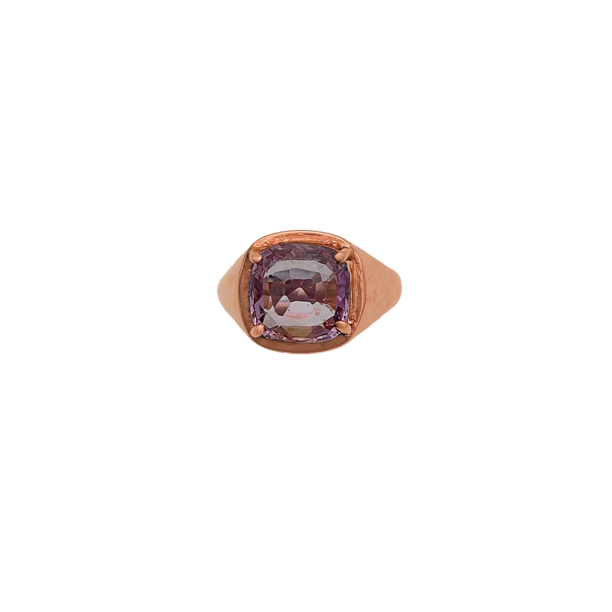 Natural Cushion Cut Pink Sapphire 925 Sterling Silver Rings Jewelry