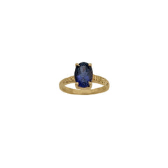 Natural Iolite Gemstone 925 Solid Sterling Silver Handmade Rings
