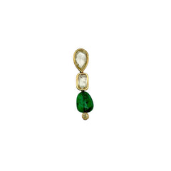 New Arrival Emerald And Diamond 18k Solid Yellow Gold Handmade Pendant Jewelry