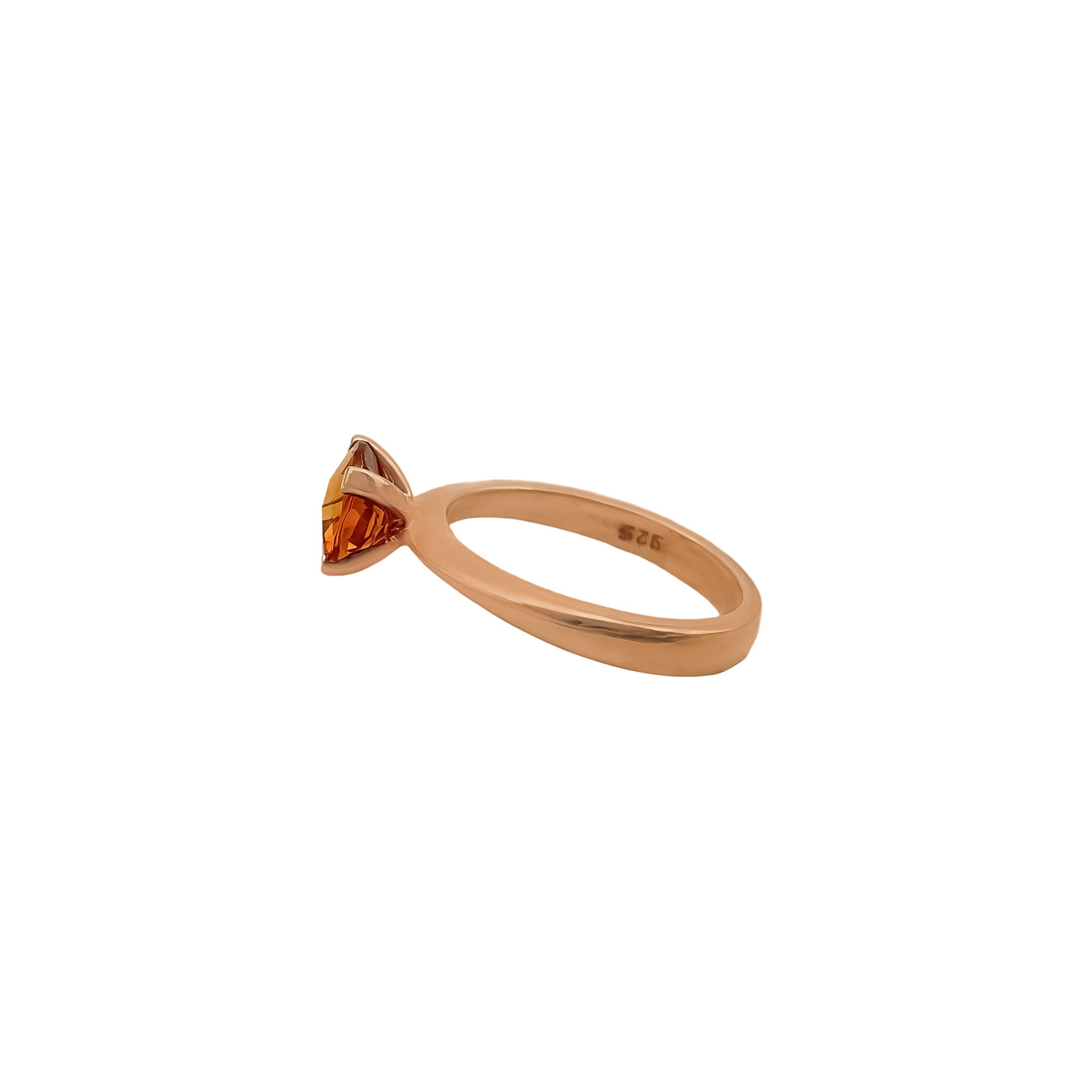 Natural Citrine Gemstone 925 Solid Sterling Silver Handmade Rings Jewelry