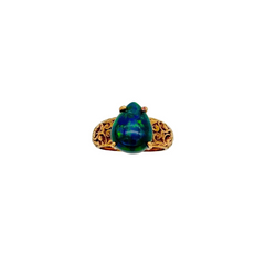 New Arrival Blue Fire Opal 925 Sterling Silver Handmade Rings Jewelry