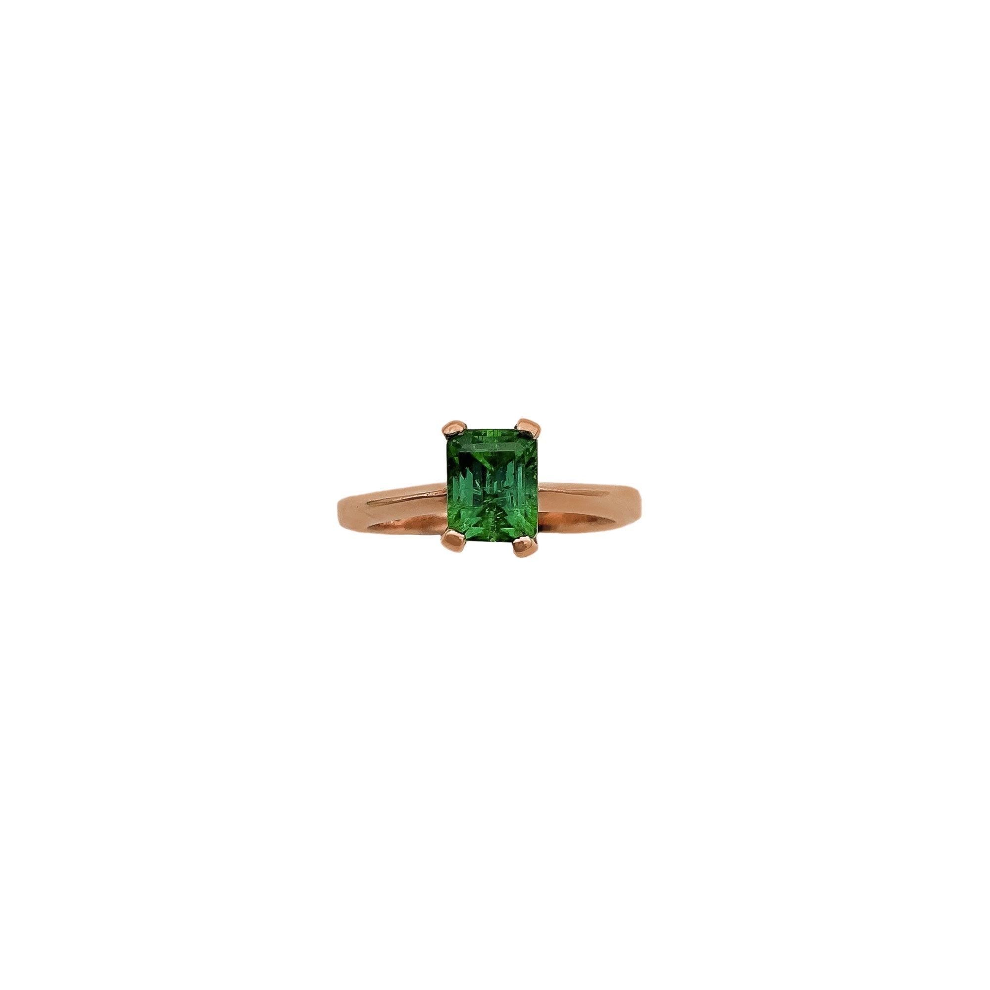 High Quality Green Tourmaline Gemstone 925 Sterling Silver Handmade Rings