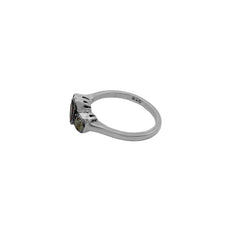 Natural Rubellite And Diamond 925 Solid Sterling Silver Ring