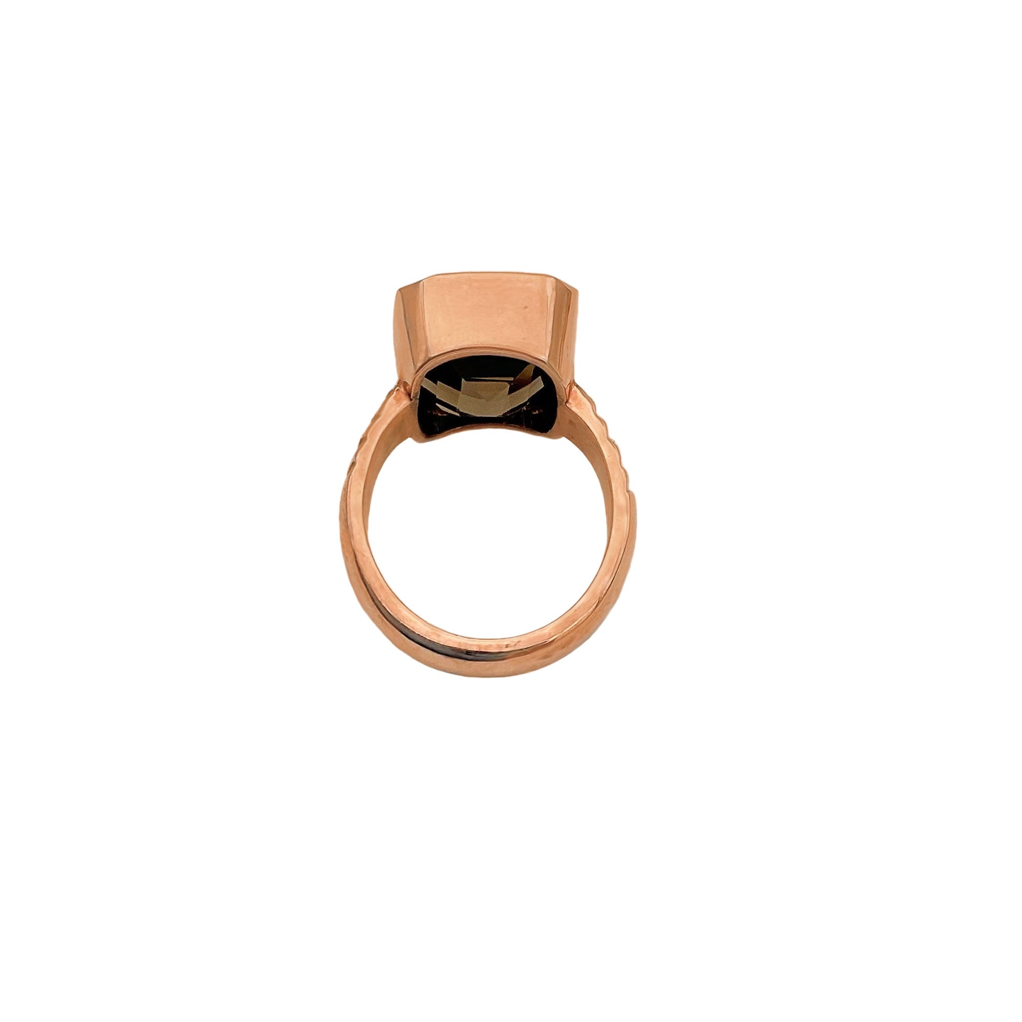 9.48CT Natural Smoky Quartz 925 Solid Sterling Silver Rings Jewelry