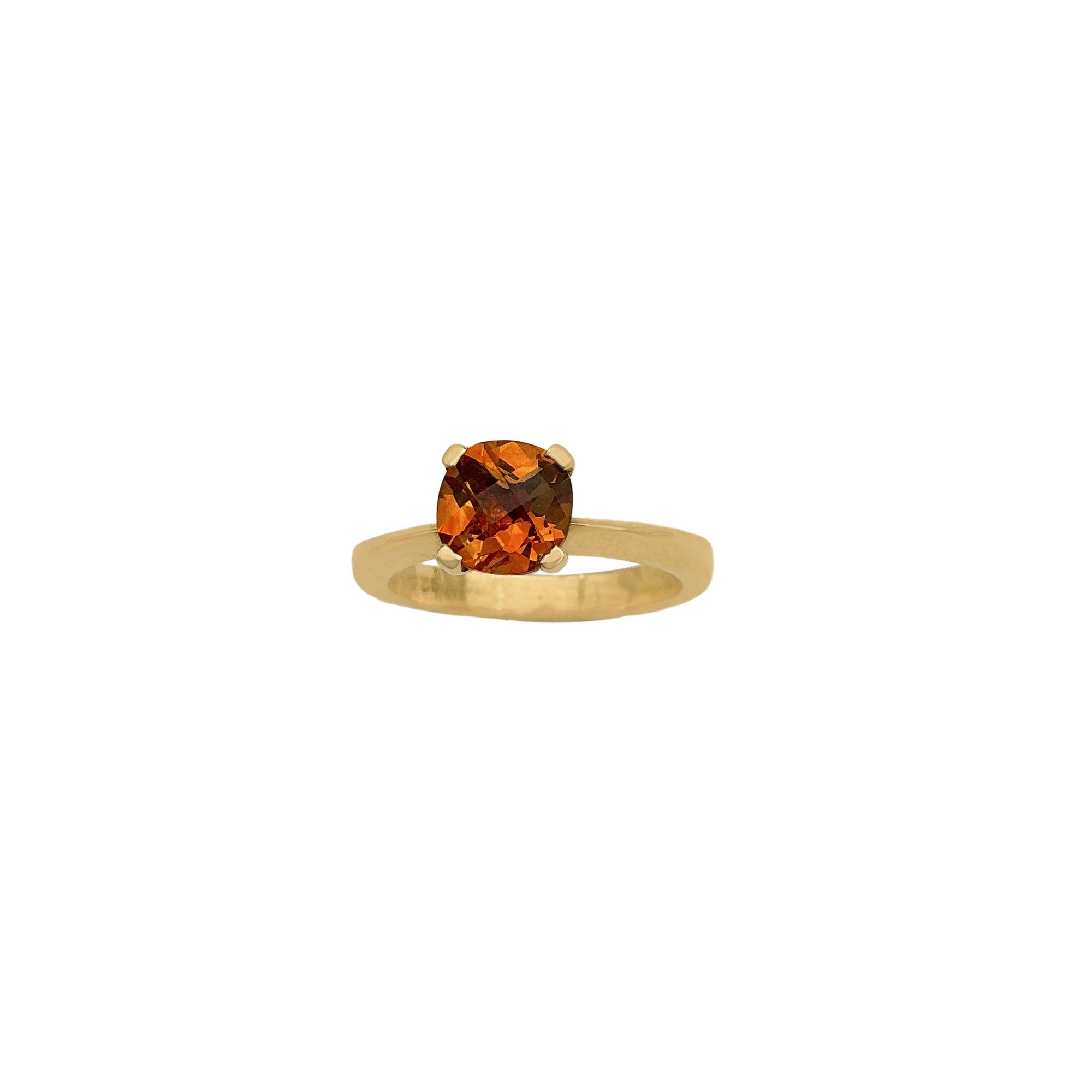 Natural Citrine Gemstone 925 Solid Sterling Silver Handmade Rings Jewelry