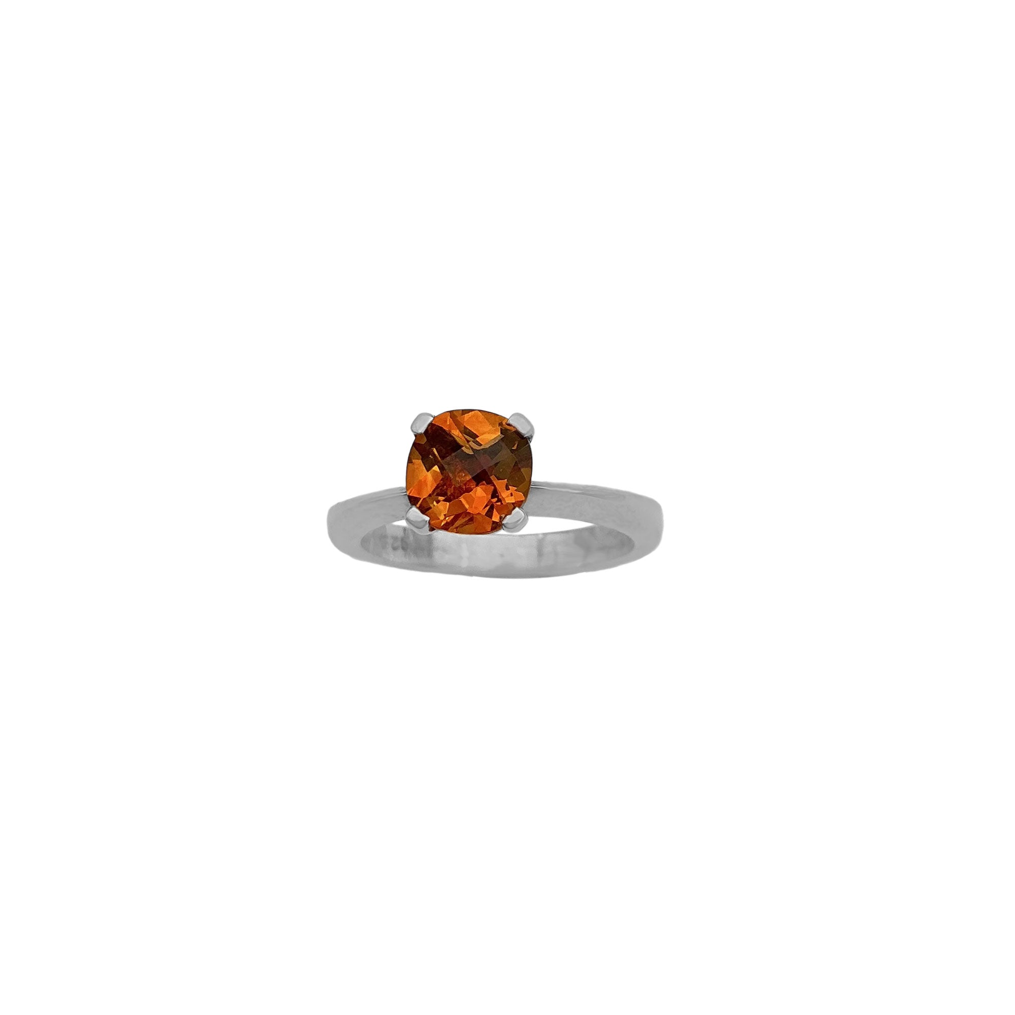 Natural Citrine Gemstone 925 Solid Sterling Silver Handmade Rings Jewelry