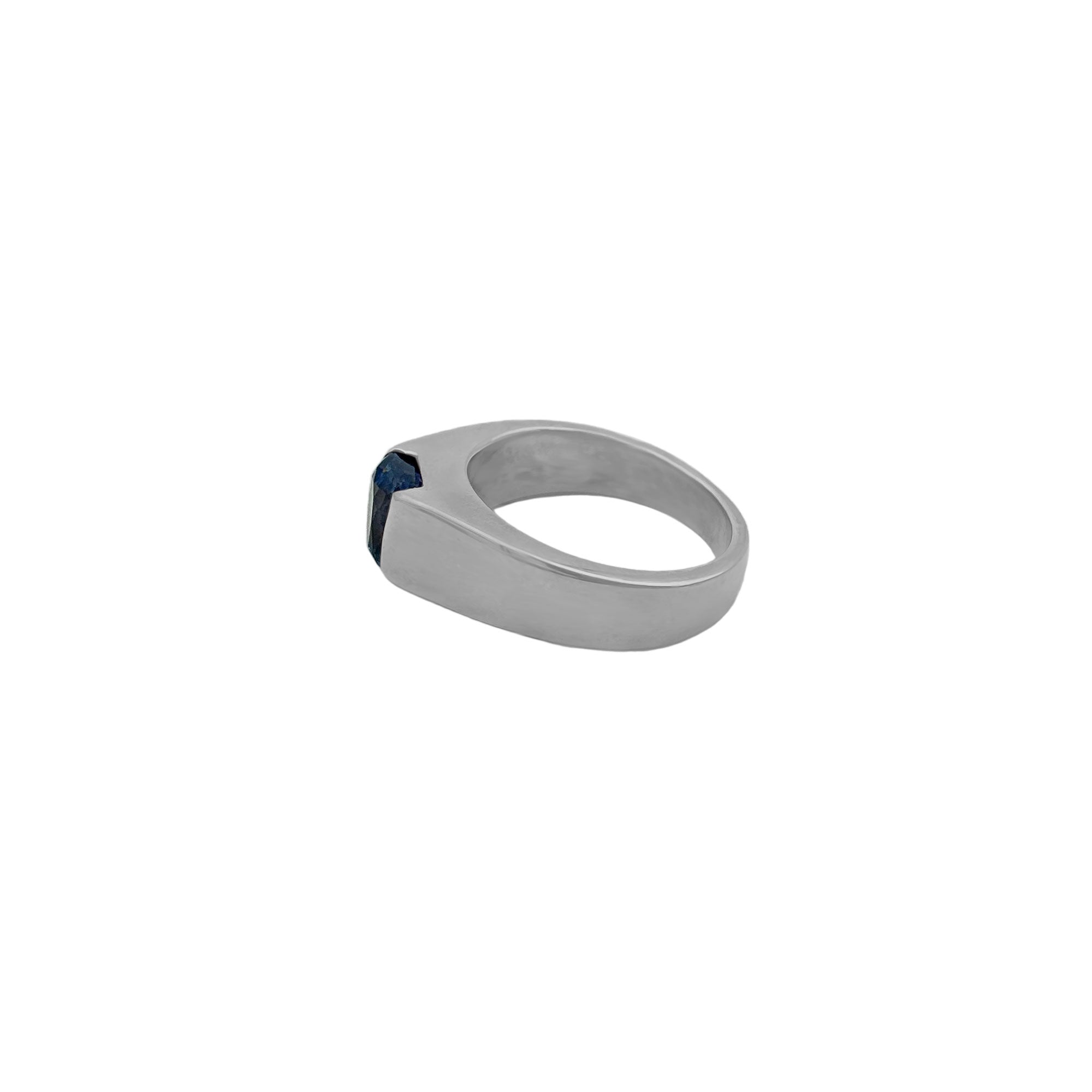 Precious Blue Sapphire Gemstone 925 Solid Sterling Silver Handmade Ring
