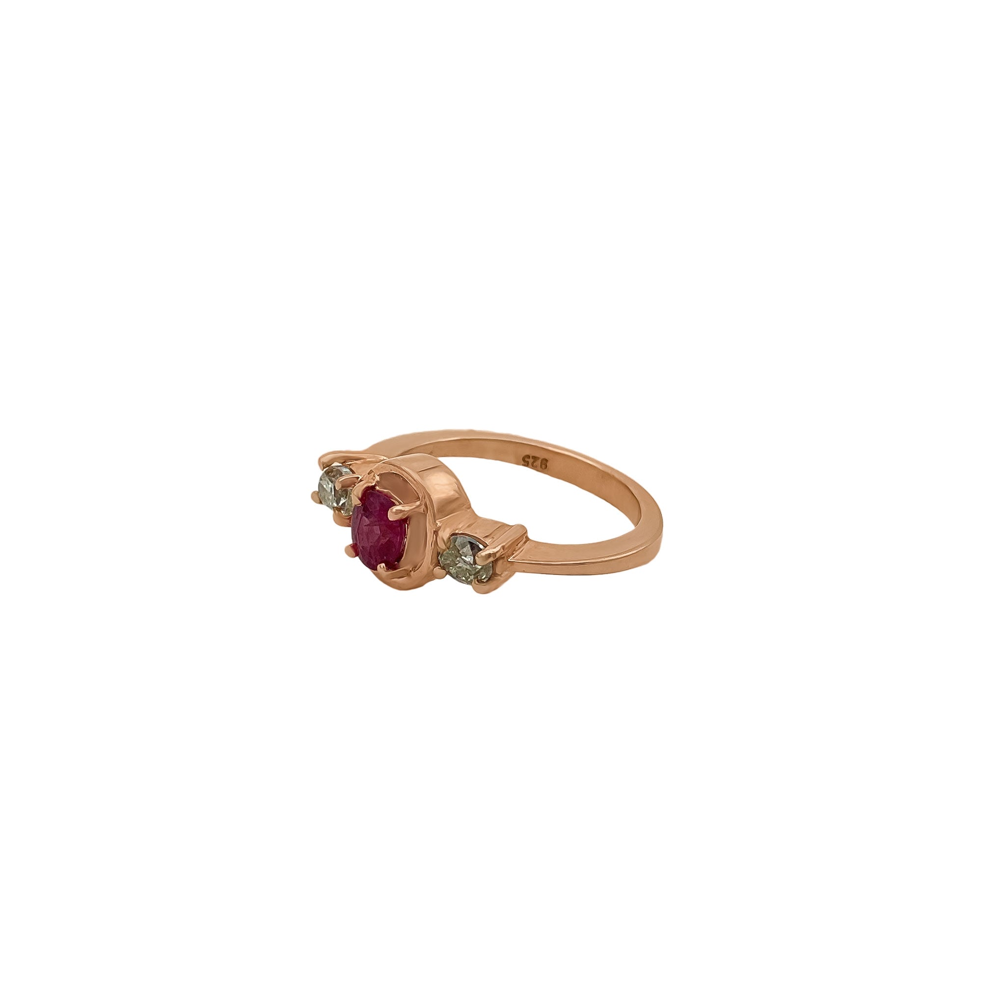 Precious Ruby And Diamond 925 Solid Sterling Silver Handmade Rings Jewelry