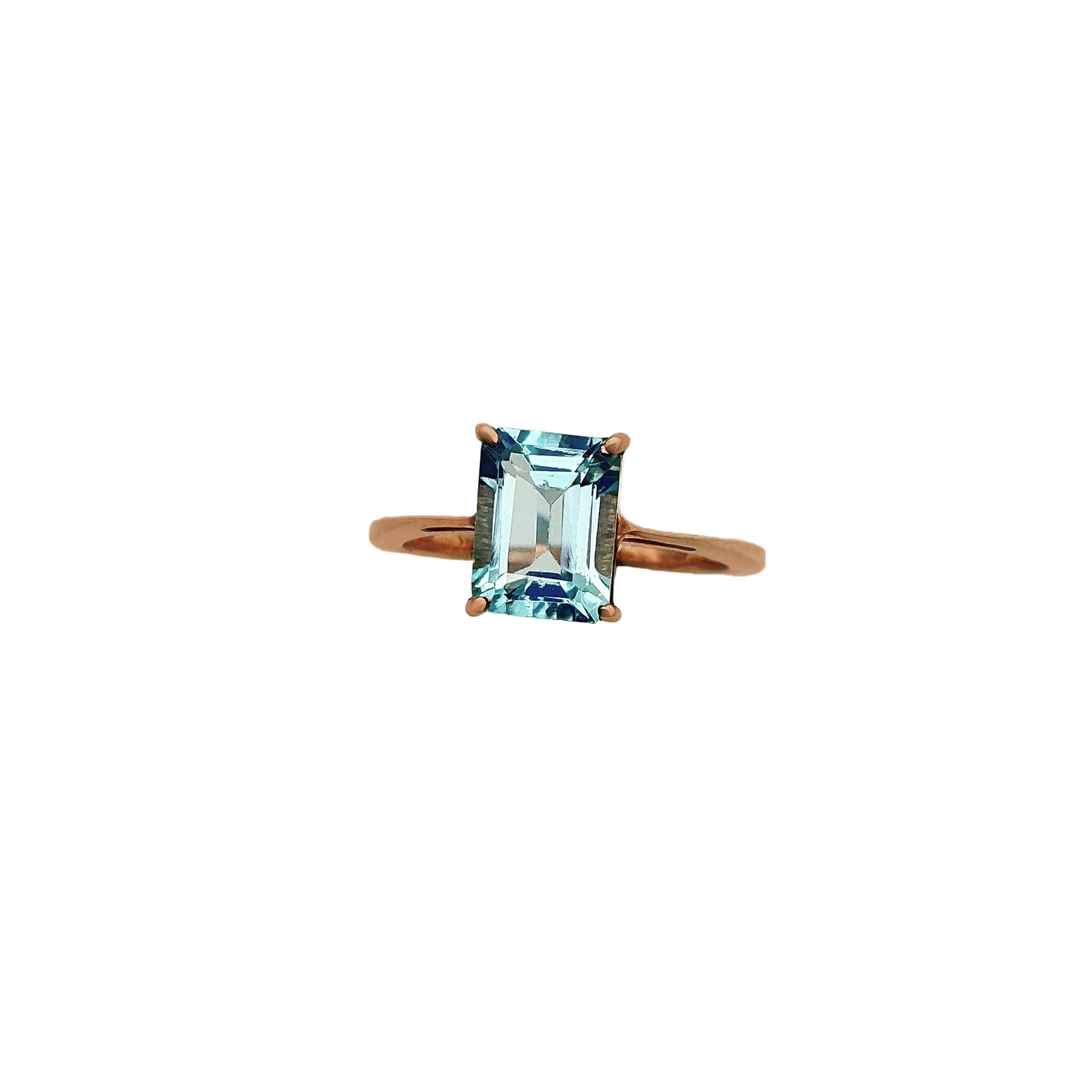 Natural Blue Topaz Gemstone 925 Solid Sterling Silver Handmade Ring Jewelry