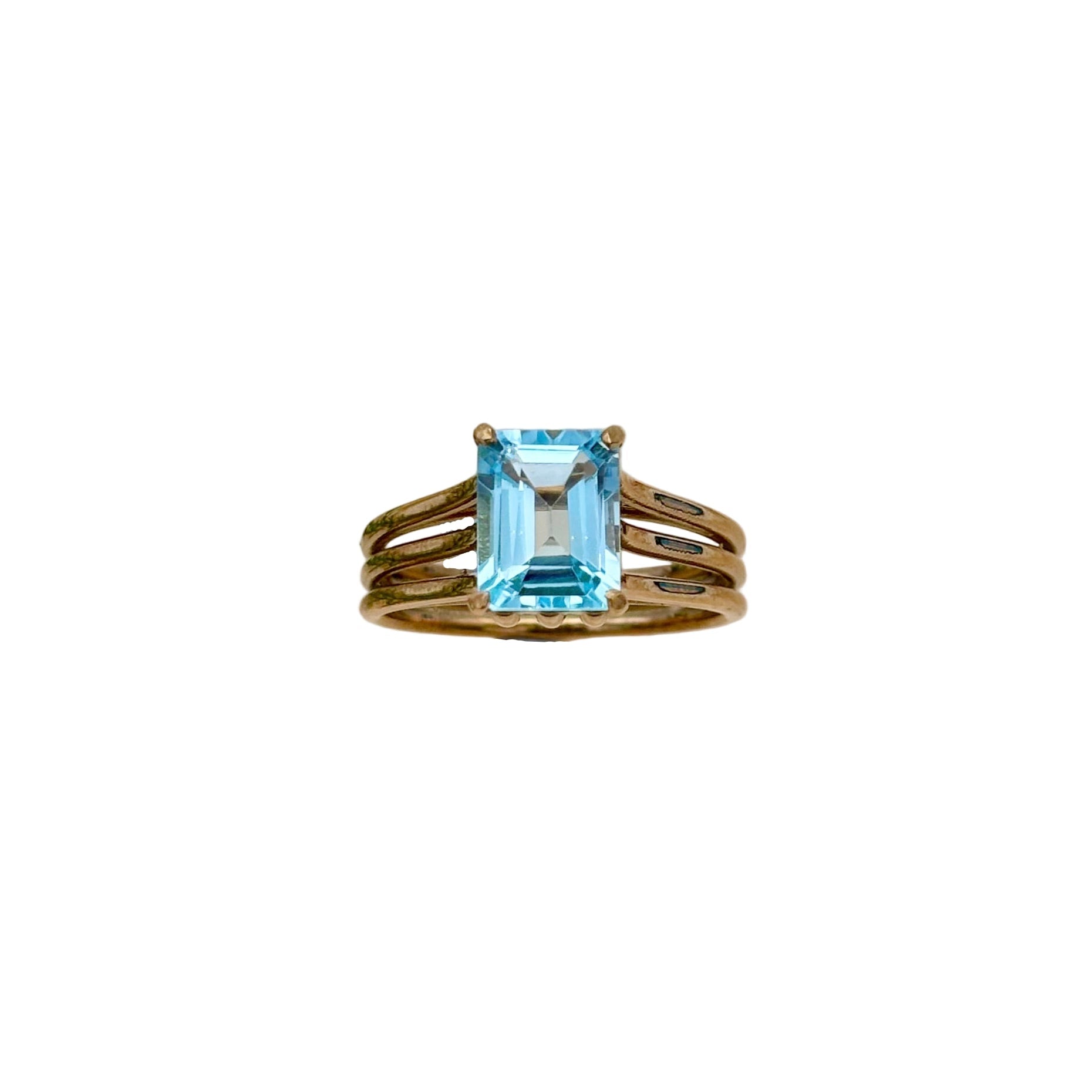 Natural Blue Topaz Gemstone 925 Sterling Silver Handmade Rings Jewelry