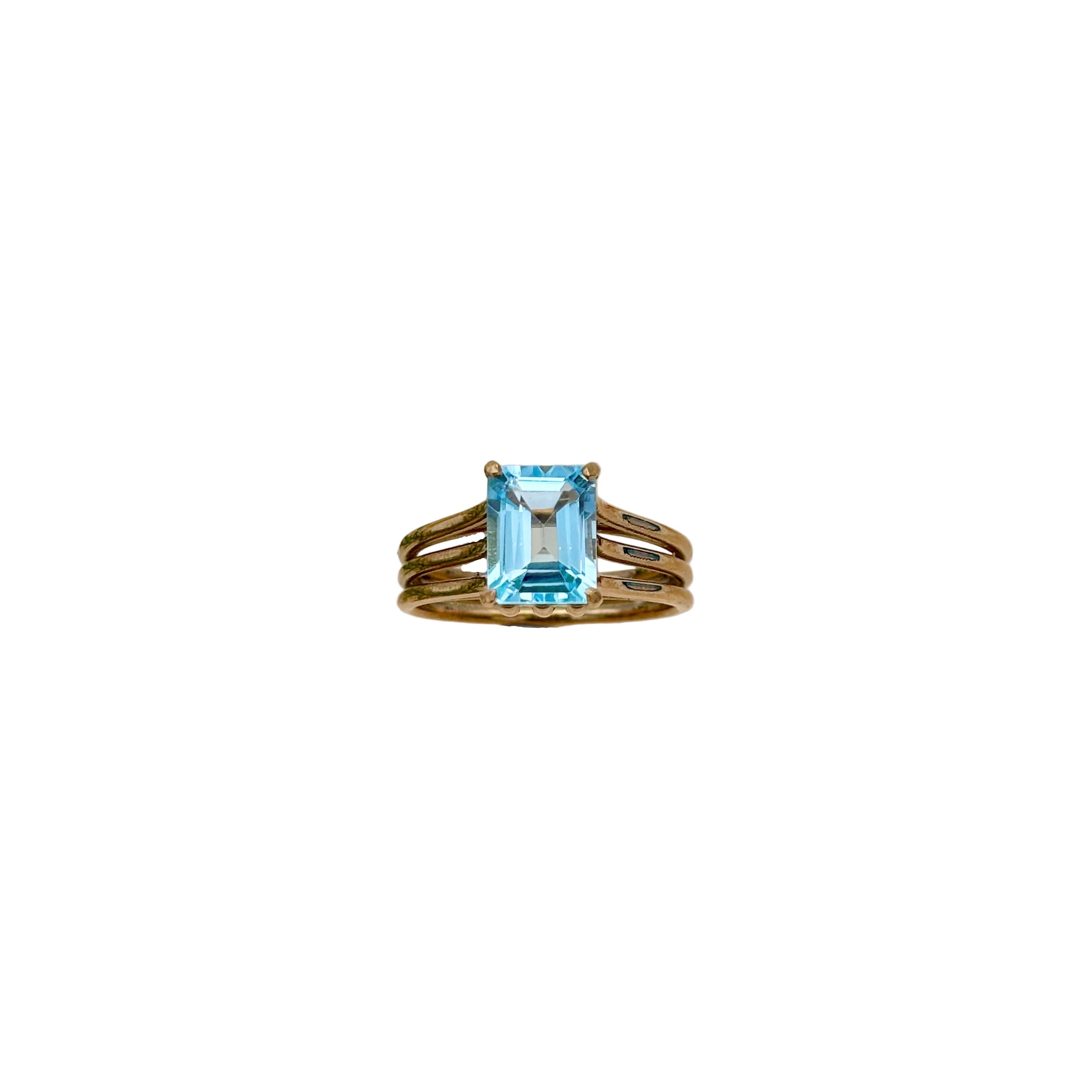 Natural Blue Topaz Gemstone 925 Sterling Silver Handmade Rings Jewelry