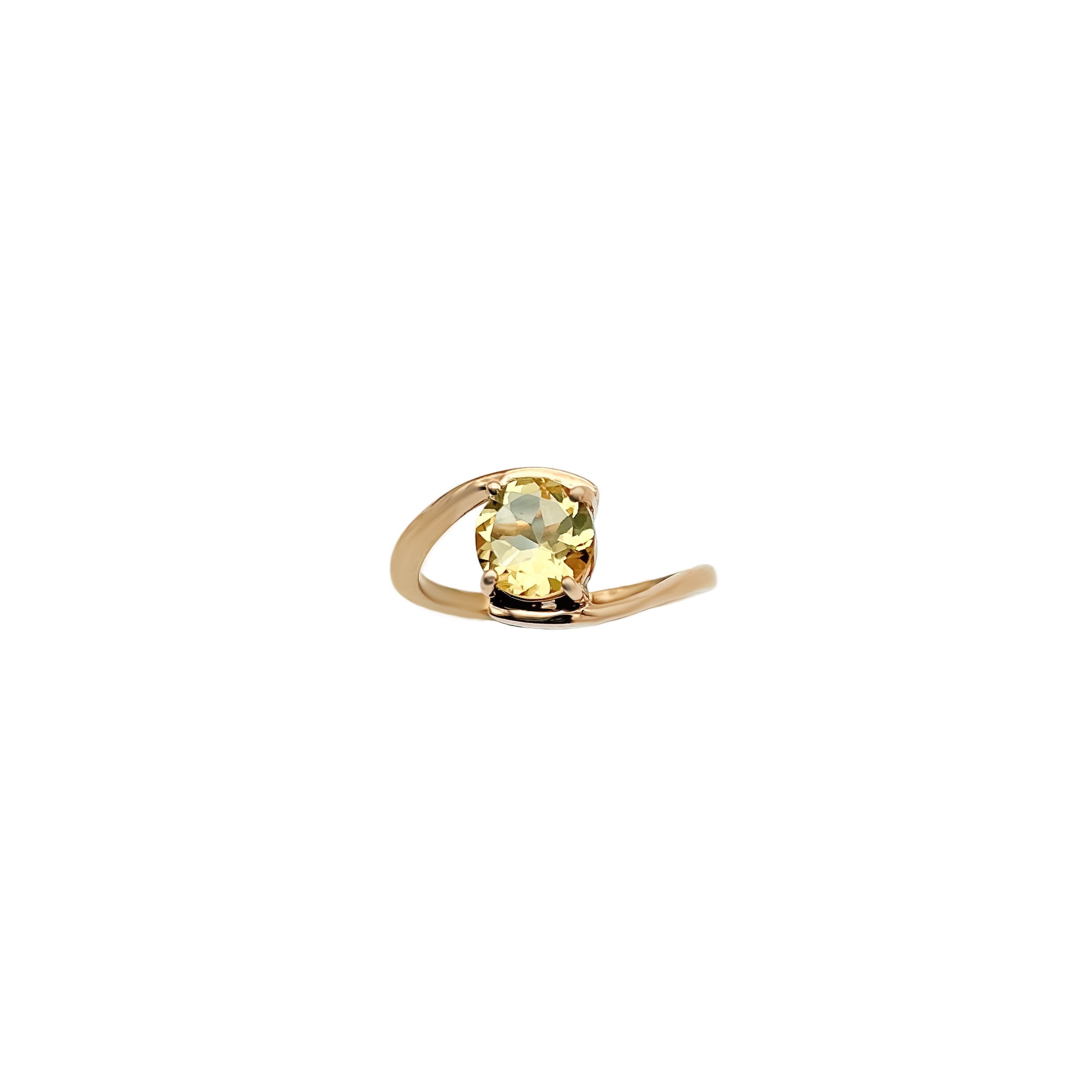 Natural Round Citrine Gemstone 925 Solid Sterling Silver Rings