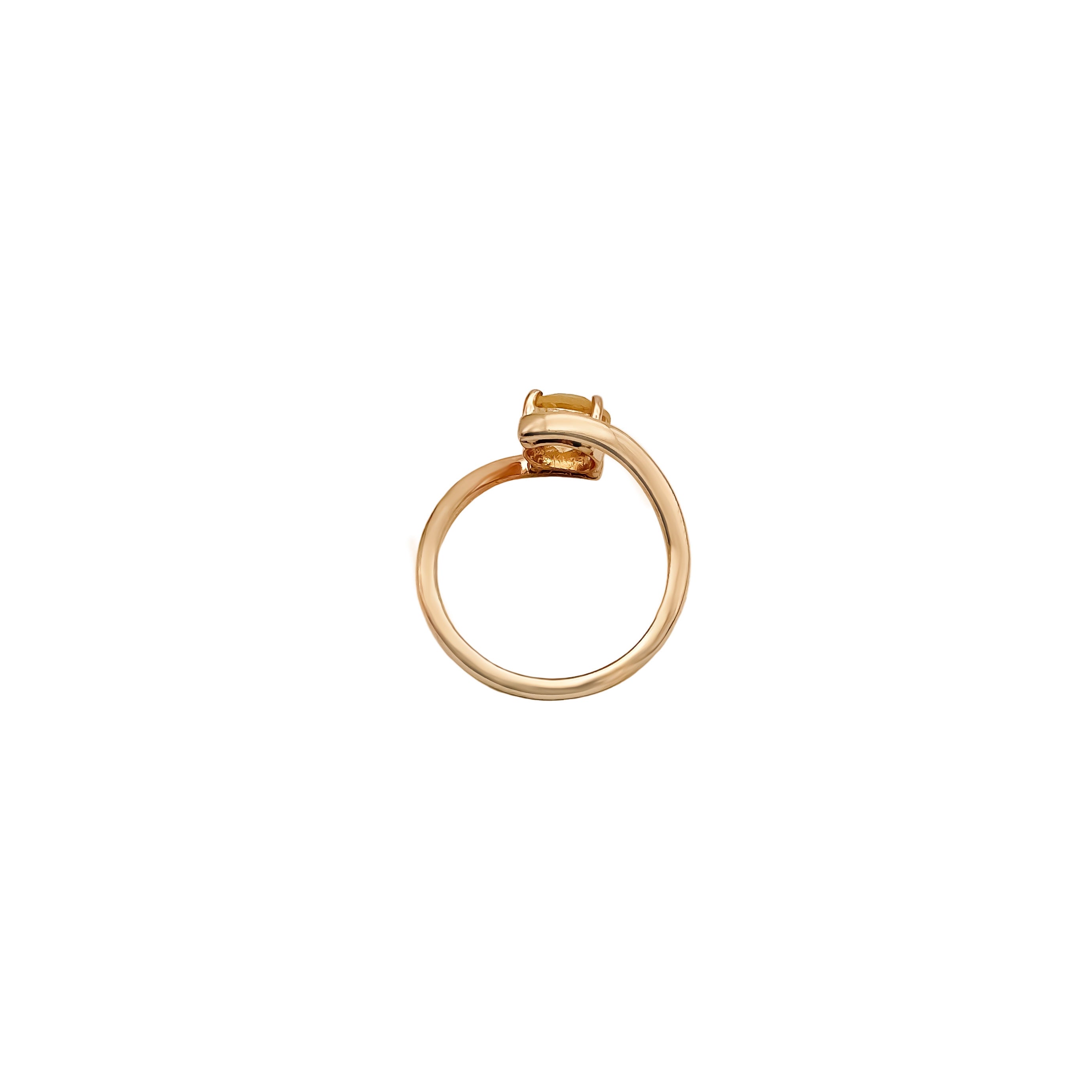 Natural Round Citrine Gemstone 925 Solid Sterling Silver Rings