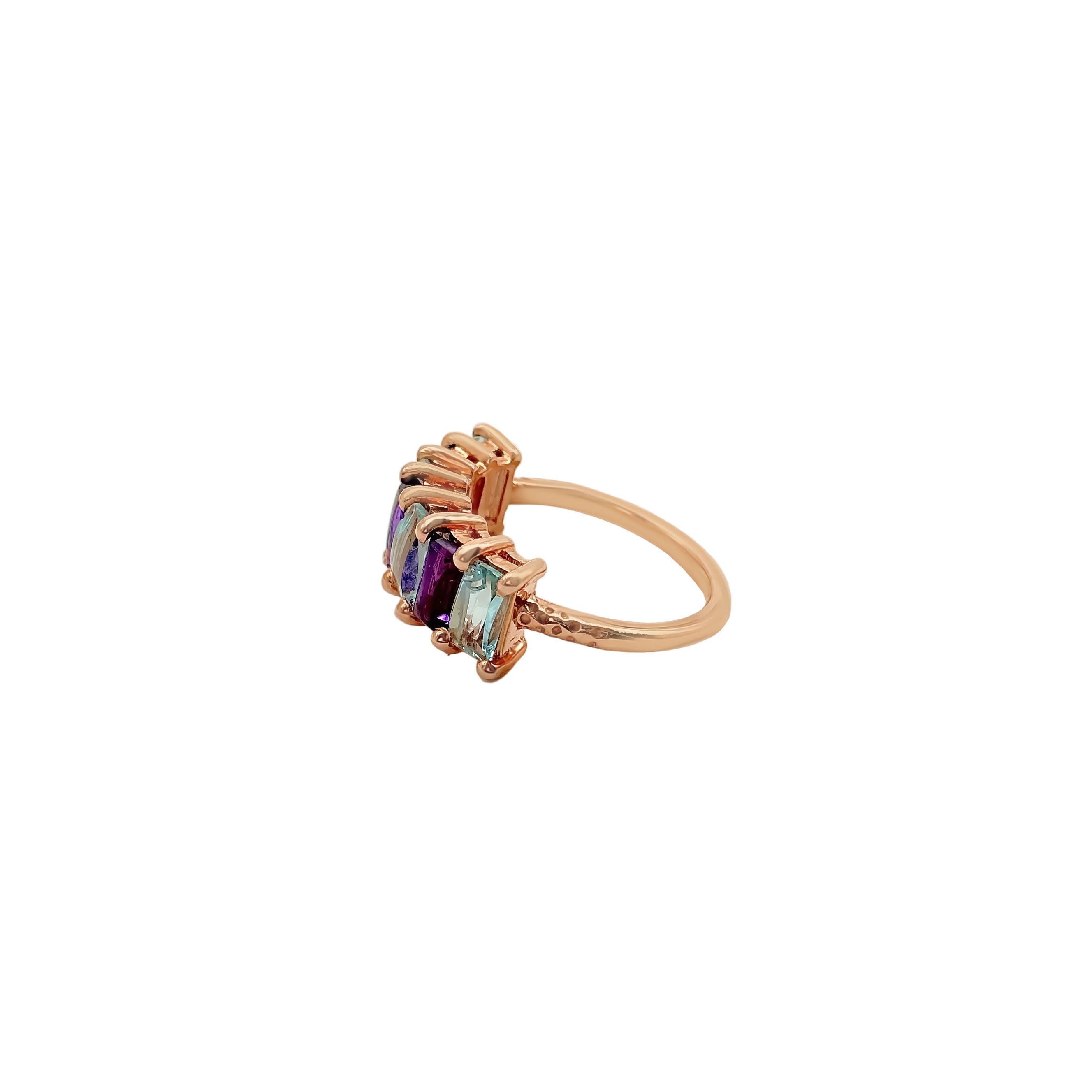 New Arrival Amethyst And Blue Topaz 925 Sterling Silver Rings