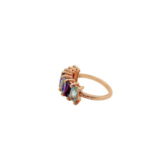 New Arrival Amethyst And Blue Topaz 925 Sterling Silver Rings