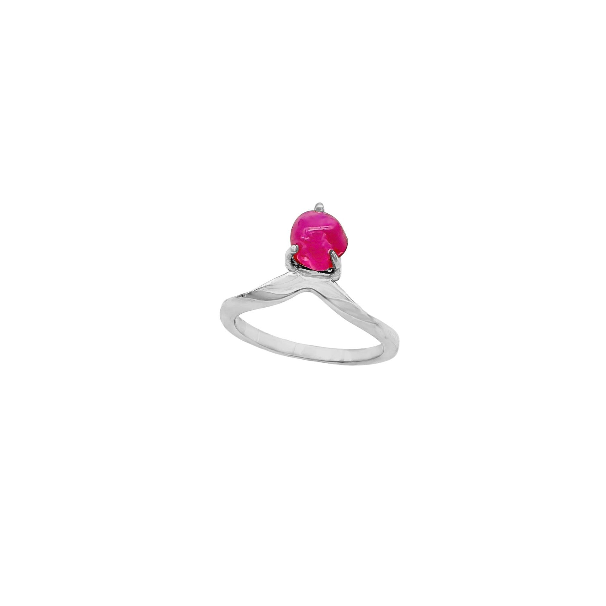 Natural Burma Ruby Gemstone 925 Solid Sterling Silver Rings