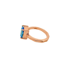 Exquisite Natural London Blue Topaz 925 Sterling Silver Rings Jewelry