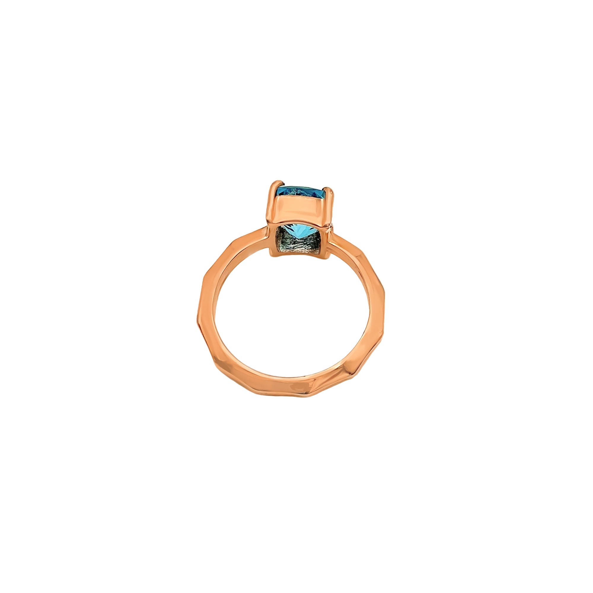 Exquisite Natural London Blue Topaz 925 Sterling Silver Rings Jewelry