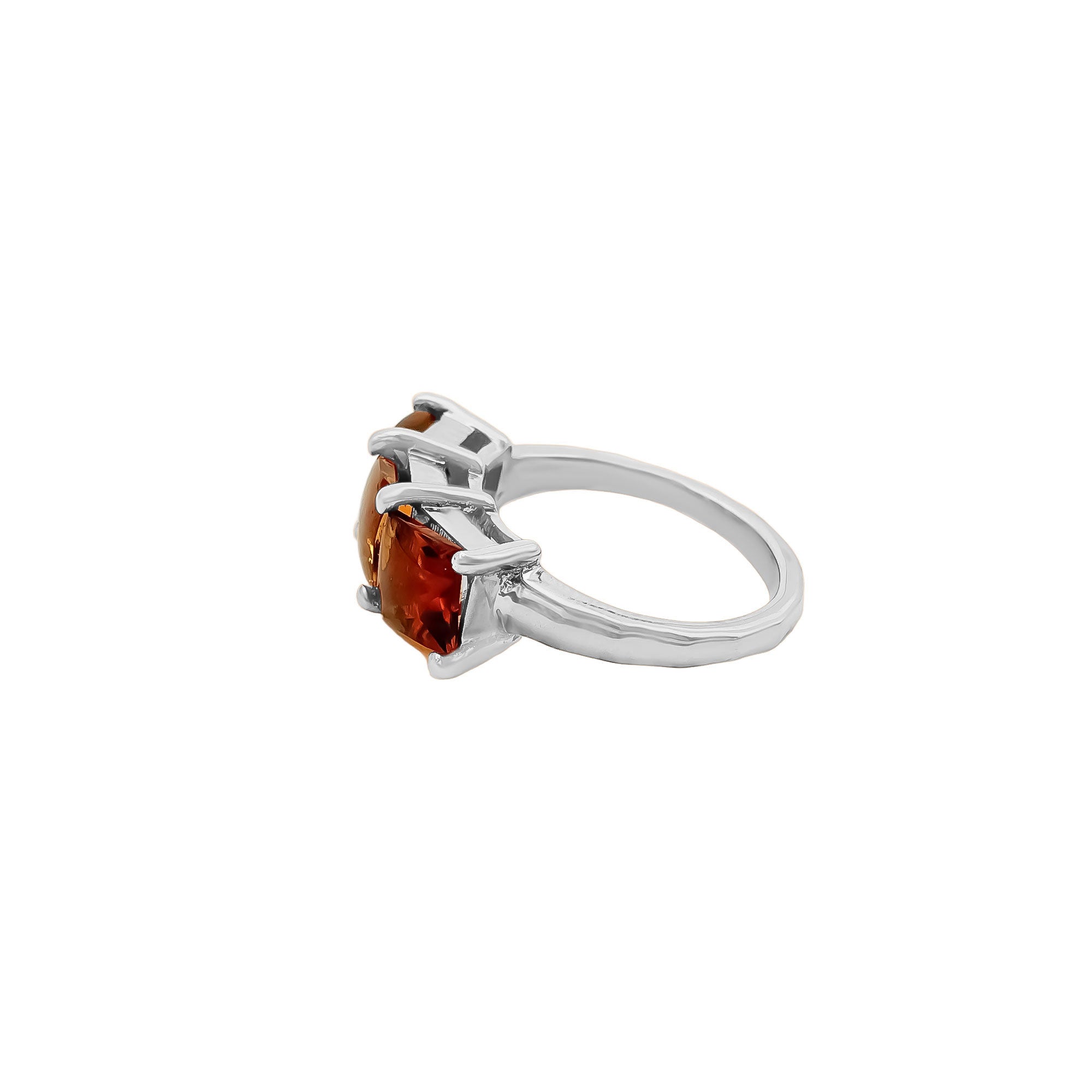 Natural Golden Citrine Gemstone 925 Solid Sterling Silver Rings Jewelry