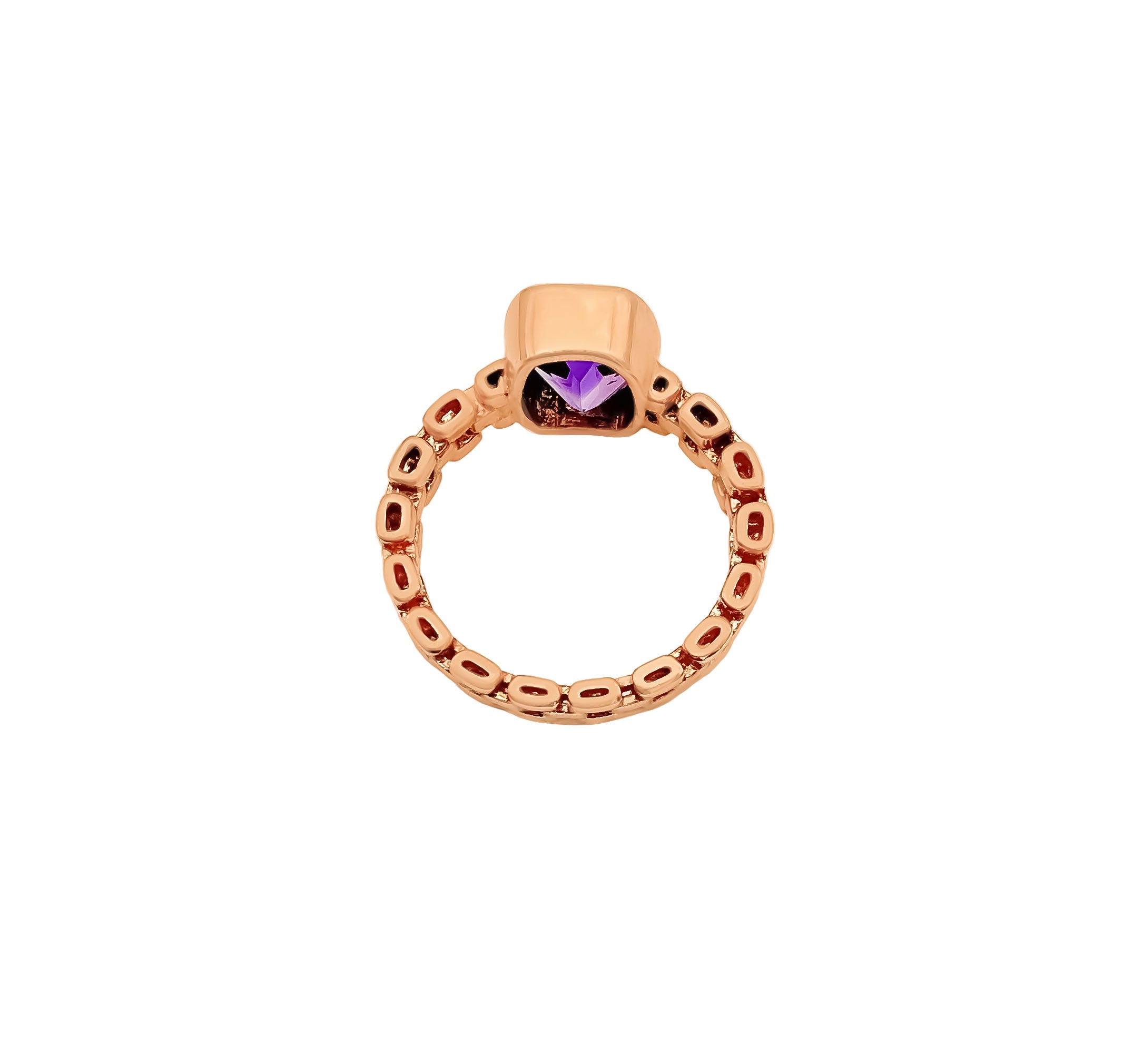 Radiant Cut Amethyst Gemstone 925 Sterling Silver Rings Jewelry