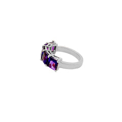 Natural Amethyst Gemstone 925 Solid Sterling Silver Rings Jewelry