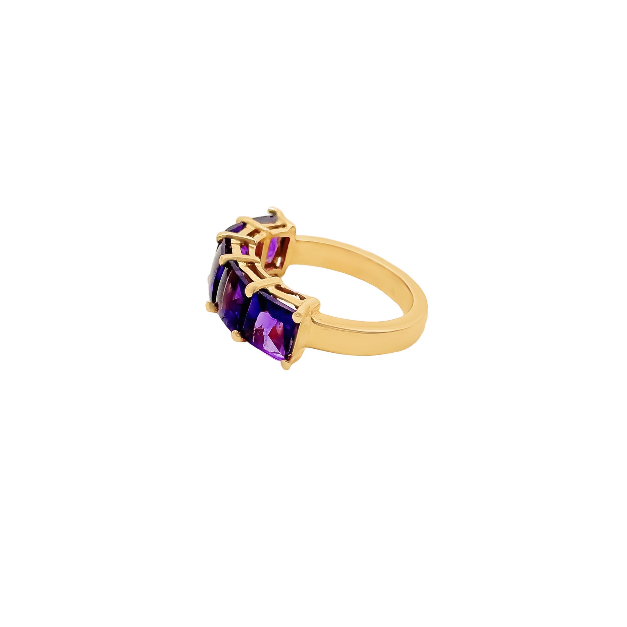 Natural Amethyst Gemstone 925 Solid Sterling Silver Rings Jewelry