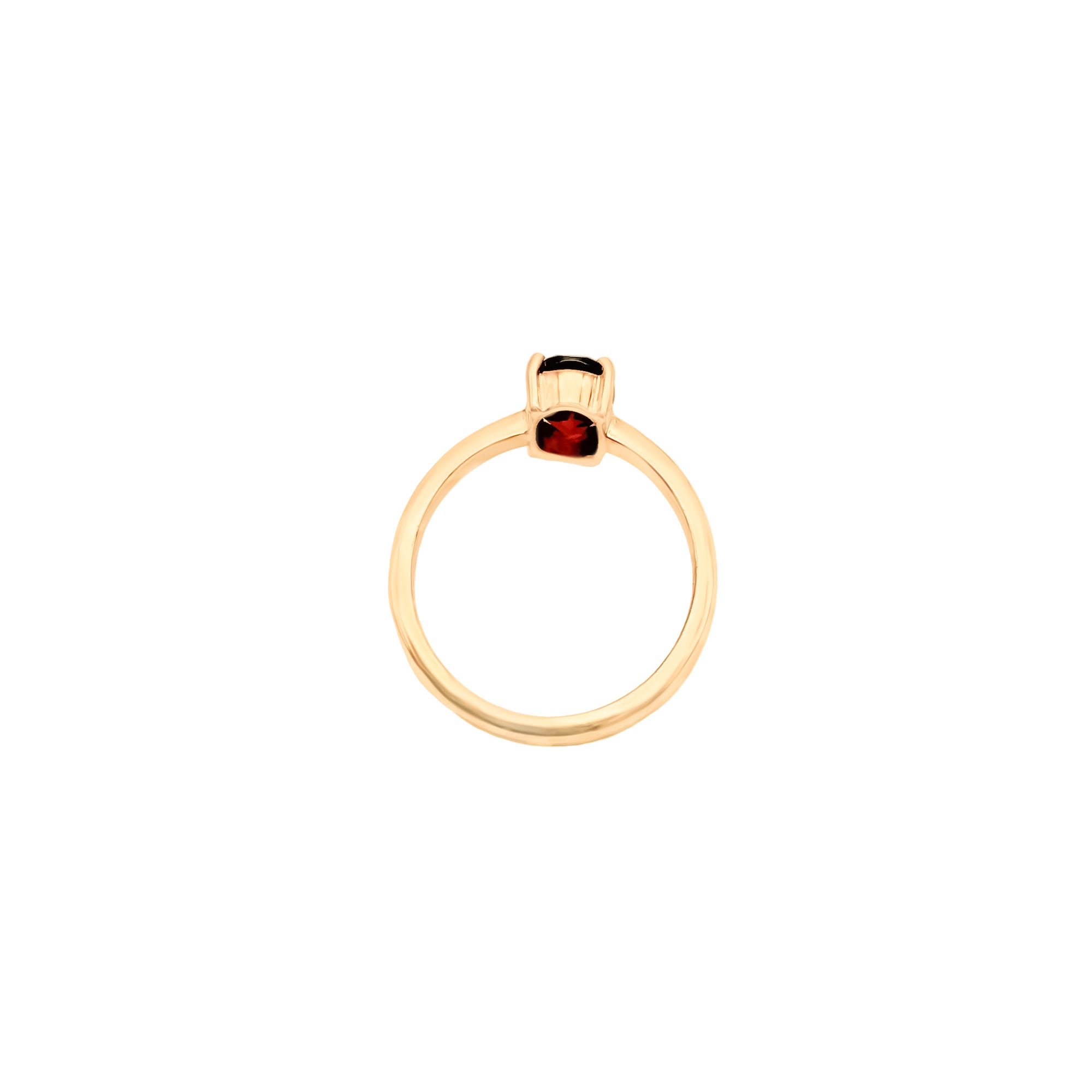 Natural Oval Garnet Gemstone 925 Sterling Silver Rings Jewelry