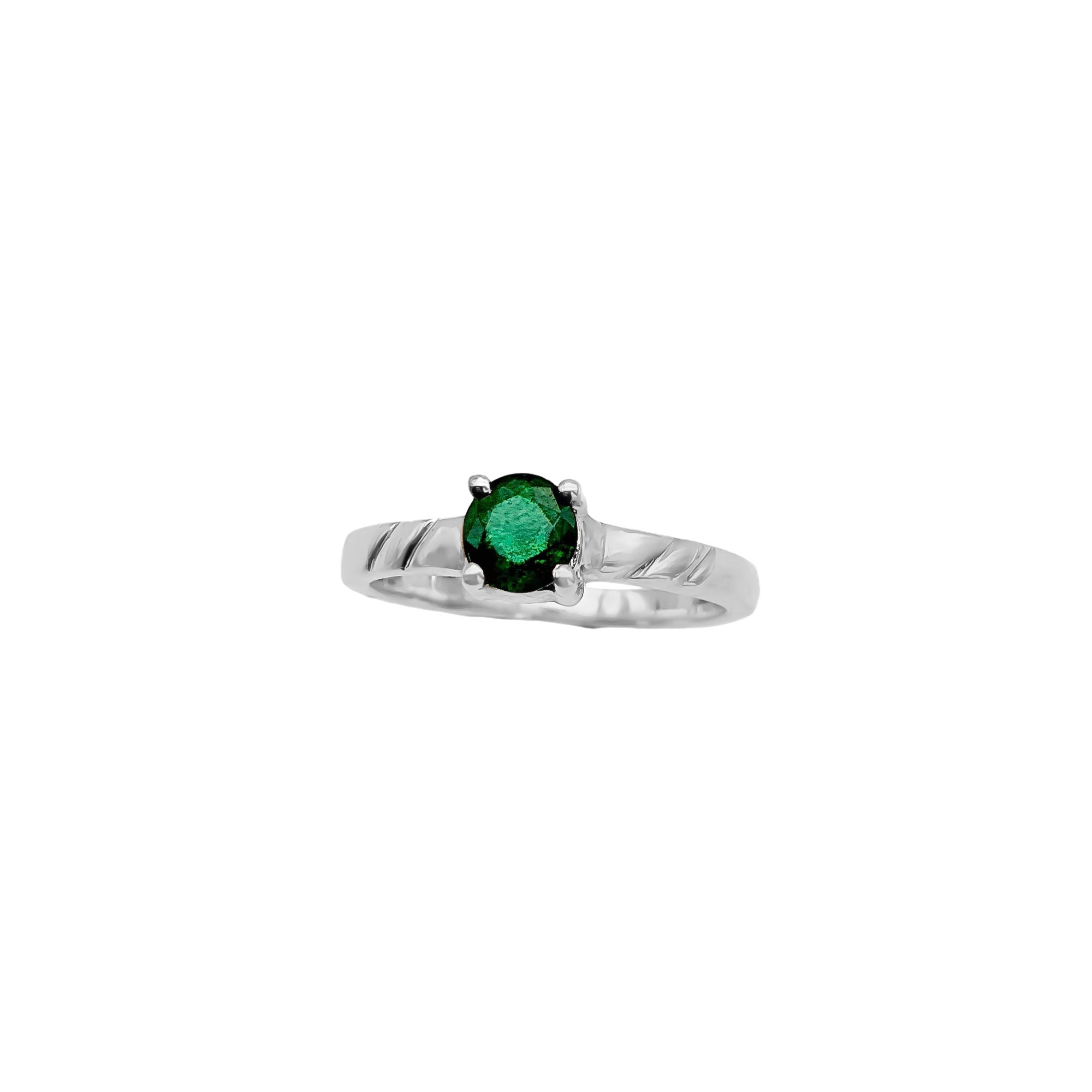 Precious Emerald Gemstone 925 Sterling Silver Rings