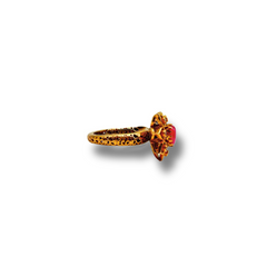 The Ruby Rosette Silver Ring